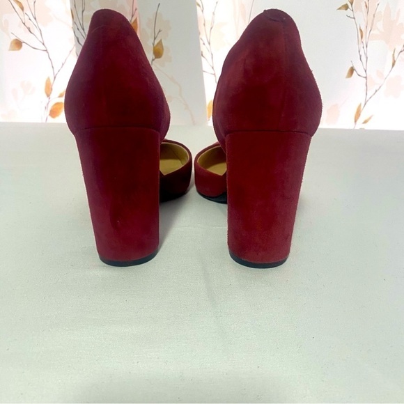 Nine West Wine Suede Women's Shoes Block Heels Size 5M NIB Business Casual - Picture 4 of 9